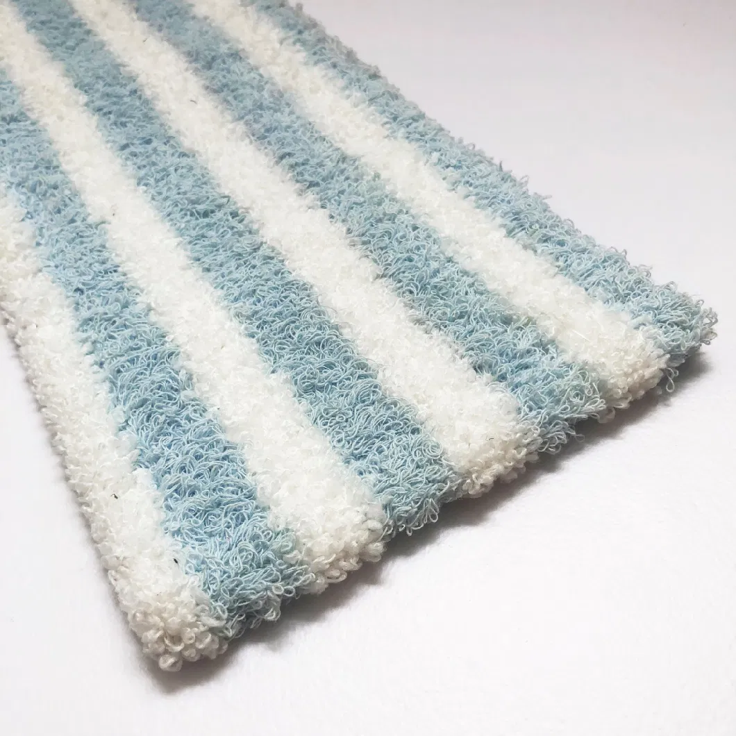 Microfibre with Cotton Abrasive Stripe Mop Refill Replacement Clean Washable Cloth Pad for Flat Mop Head