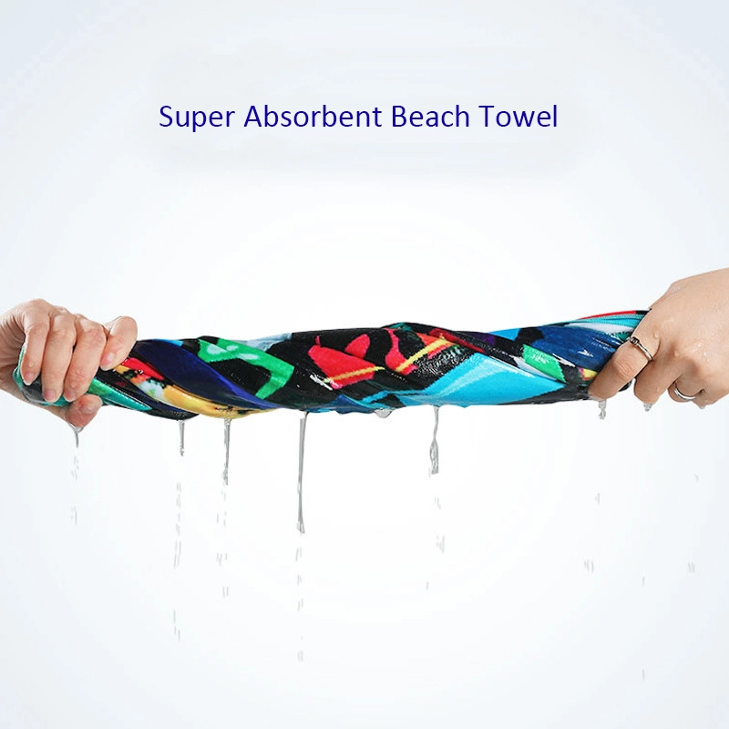 Oversized Summer Men&prime; S and Girl&prime; S Pool Beach Towels with Microfibre on Sale