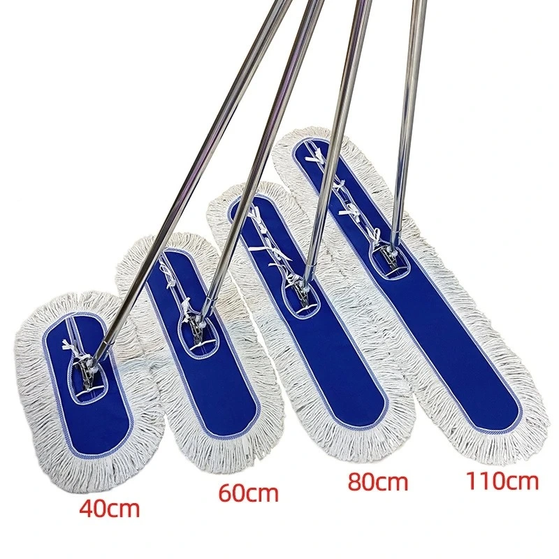 Long Handle Water Absorbing Detachable Microfiber Mop Pads Chenille Head Replacement Dry Floor Cleaning Flat Mops