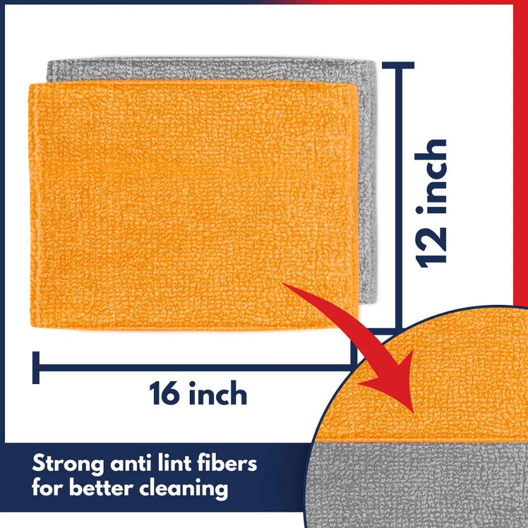 Absorbent Weave Traps Grime High Performance Microfiber Cleaning Cloth Lint Free Towel