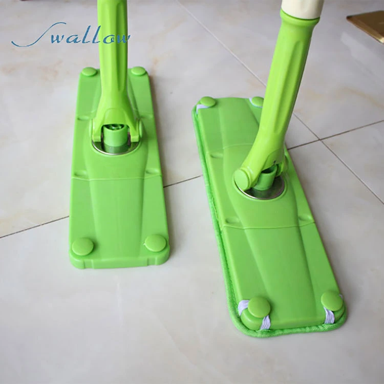 360 Degree Spin Rotating Mop Free Hand Washing Cleaning Mop Twist Easy Bucket Microfiber Cleaner Swallow