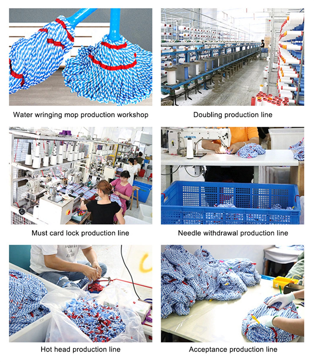 Factory Commercial Thickened Decontamination Cleaning Mop Head Wear-Resistant Cotton Yarn Replacement Mop Cloth Head