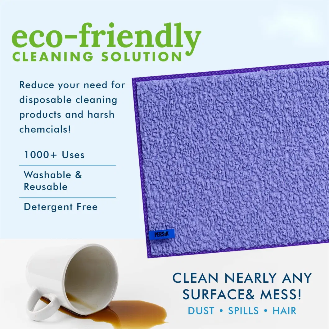 Stick-Attachable Just Add Water No Detergents Needed Magic Deep Cleaning Microfiber Cloth