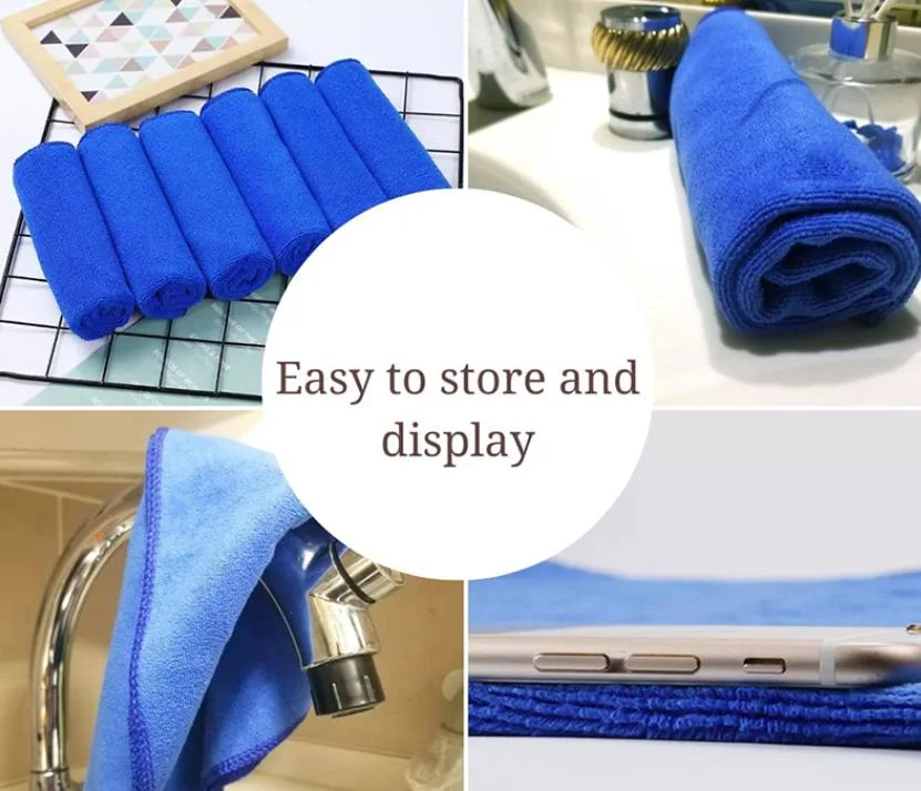 Factory Directly Offer Microfiber Towel Reusable Easy Clean Washing Rags Silver Ring Polish Cleaning Cloth with Custom Logo Rags