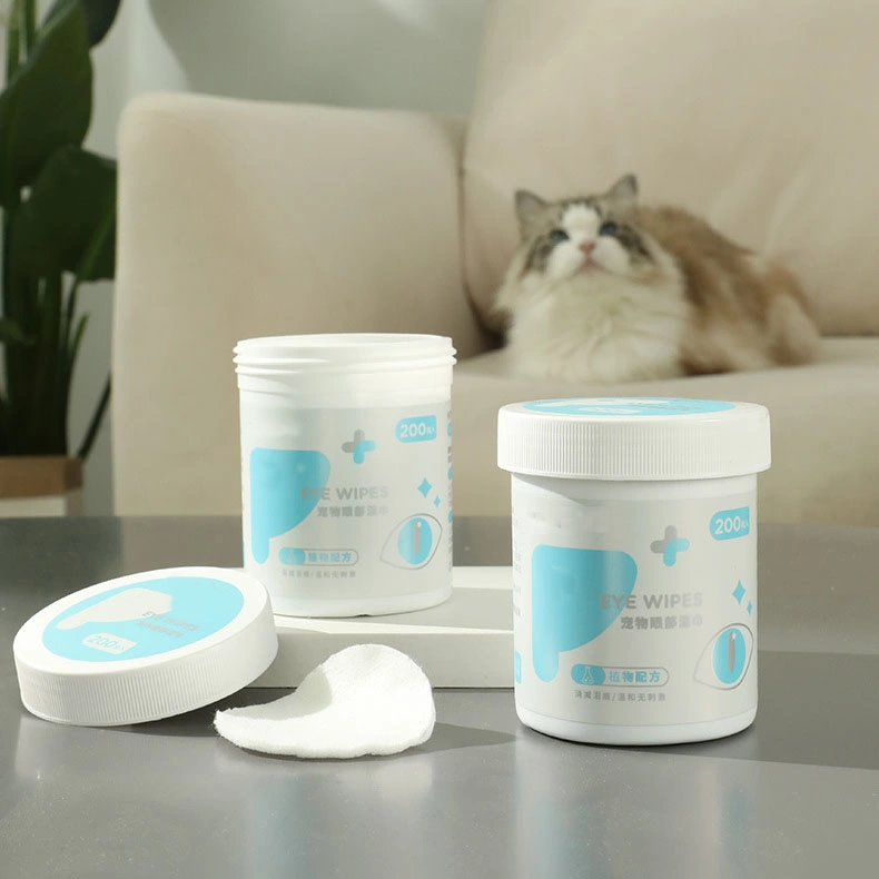 OEM Dogs and Cats Grooming Wet Wipes Pets Eye Cleaner Cotton Pads