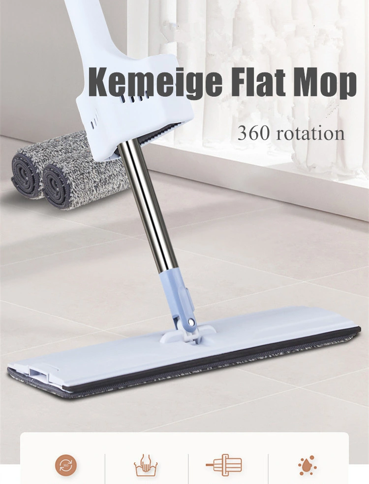 360 Spin Foldable Floor Cleaning Mop and Squeeze Microfiber Cotton Sponge Spray Magic Flat Floor Mop