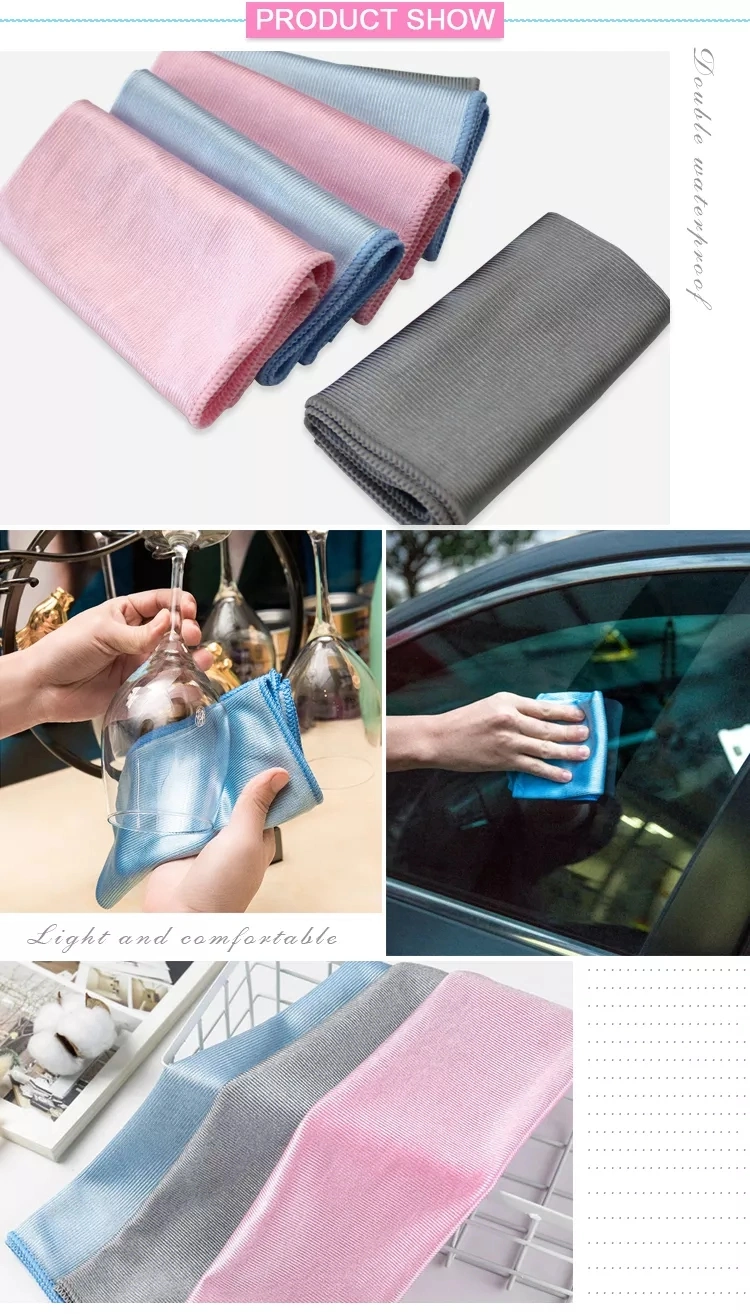 No Trace Absorbable 3 Size Soft Microfiber No Lint Window Car Rag Cleaning Towel Kitchen Cleaning Cloth Glass Cloth