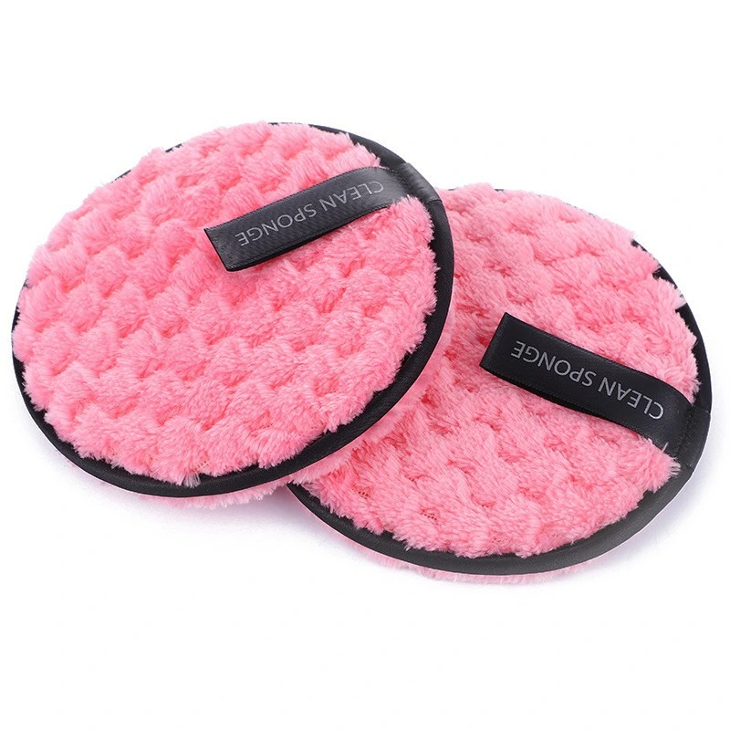 OEM Brand Reusable Microfiber Makeup Removal Pad Sponge Facial Cleaning Washable Pads