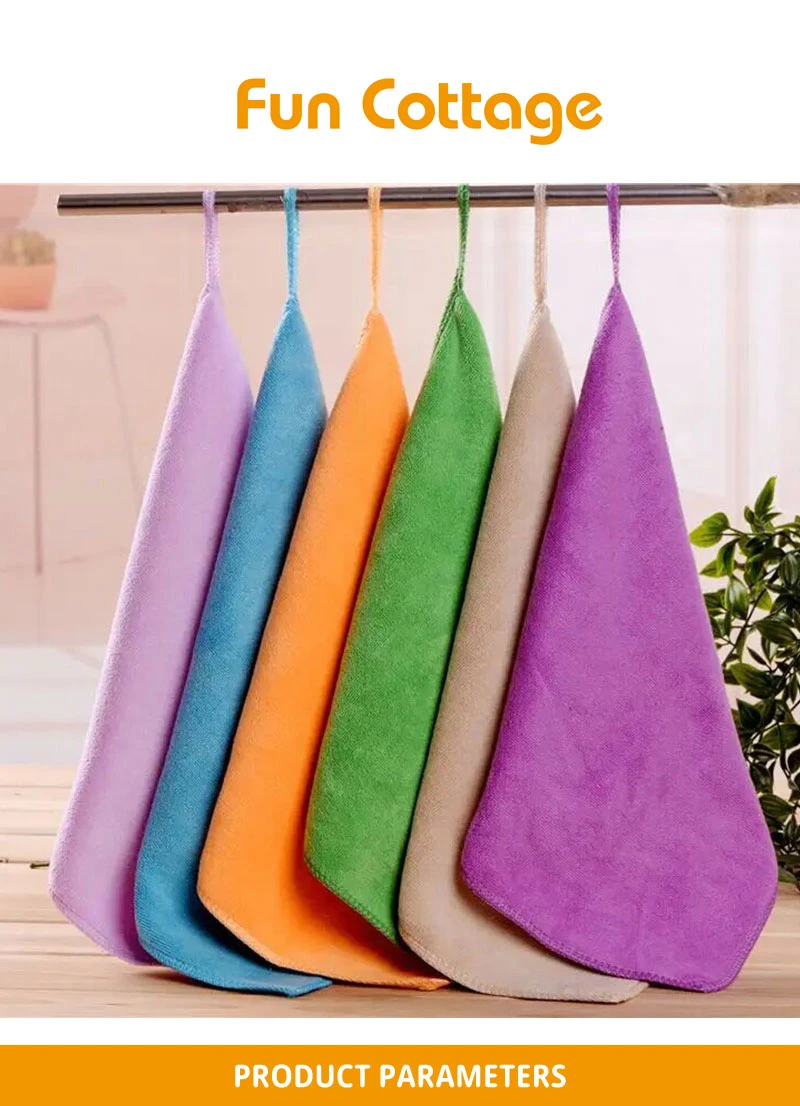 Wholesale Custom Kitchen Window Home Car Wash Towel Detailing Drying Dish Rag Micro Fiber Household Cleaning Cloths