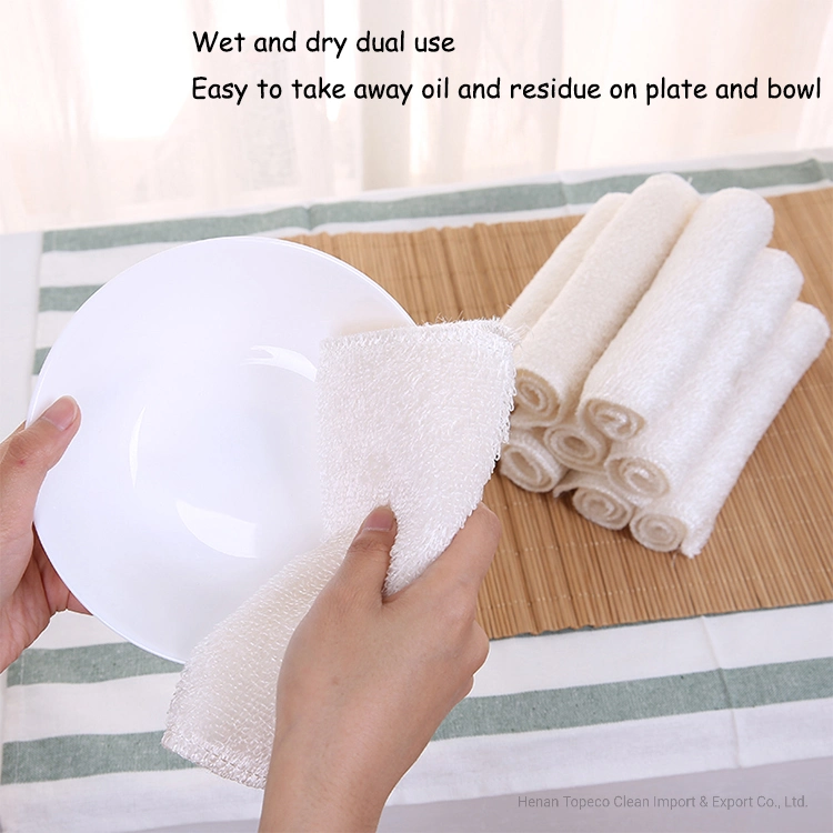 Topeco Degradable Multi-Color Customized Household Cleaning Bamboo Fiber Cloth Close to Skin