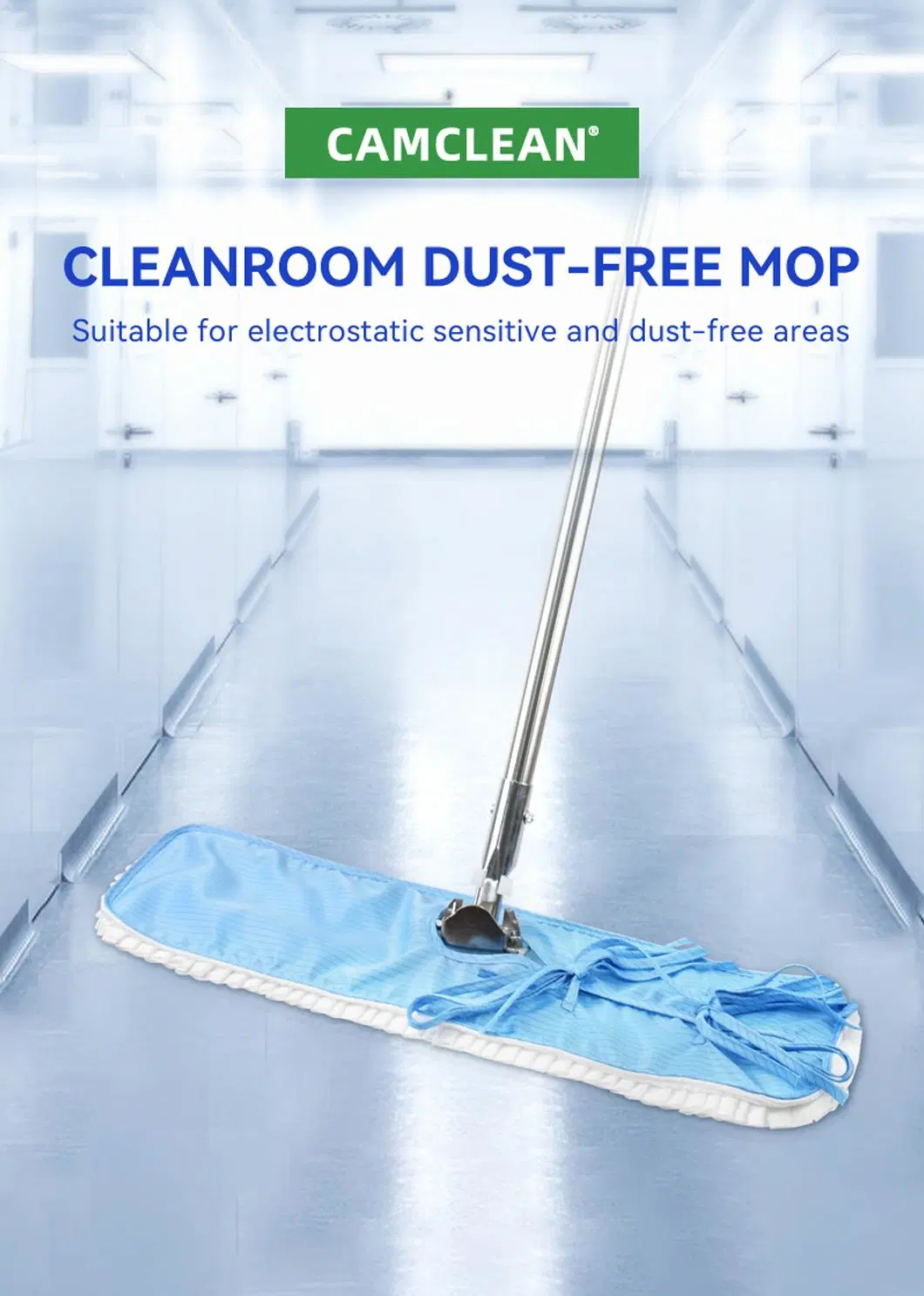 Adjustable Length High Performance ESD Anti Static Cleanroom Mop