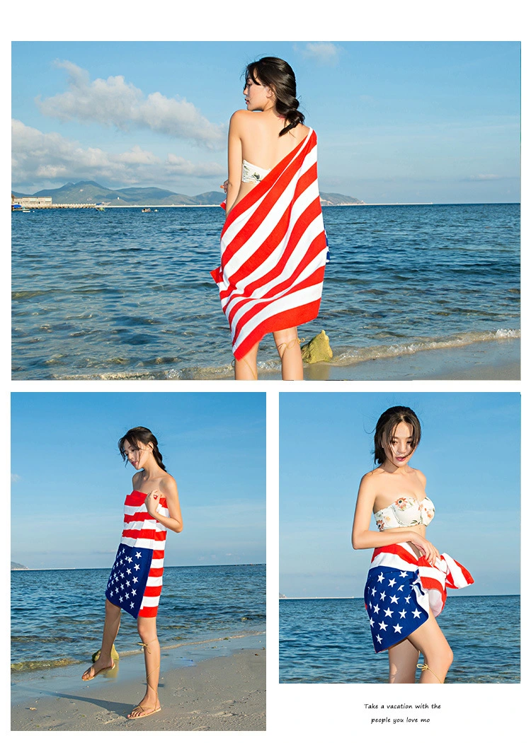 Oversized Summer Men&prime; S and Girl&prime; S Pool Beach Towels with Microfibre on Sale