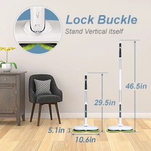 Cordless Electric Mop, Spin Mops for Floor Cleaning, Rechargeable Dual Spinning Scrubber Cleaner Mops