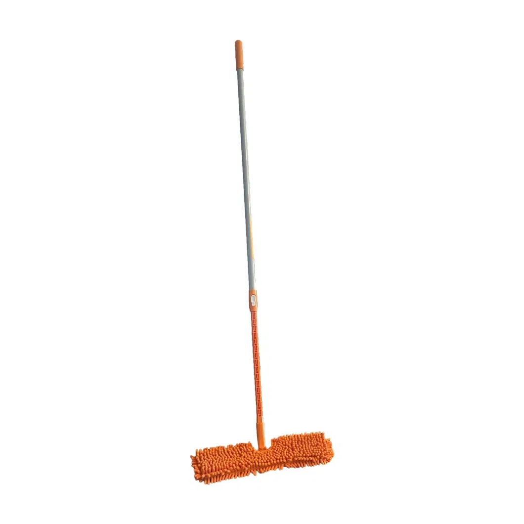 Micorfiber Chenille Mop Bend Handle Flat Mop Telescopic Handle Double Face Mop Head