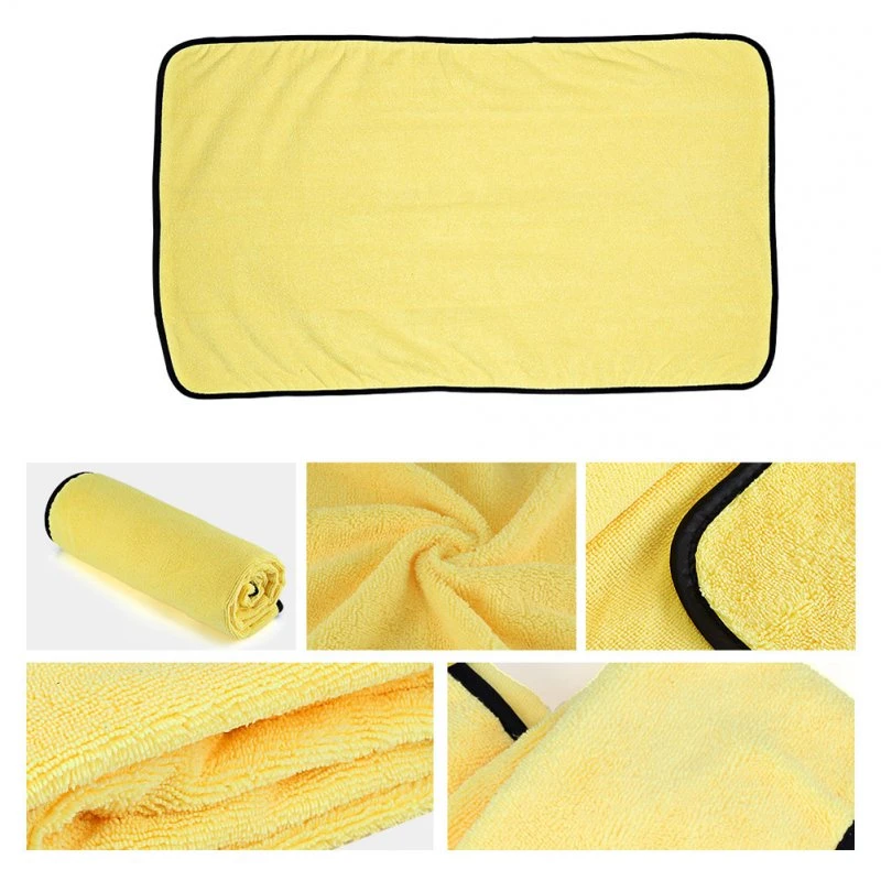 Dual-Pile Construction Paint-Safe Polish Removal Microfiber Towel Non-Abrasive / Absorbent Microfiber Cloth