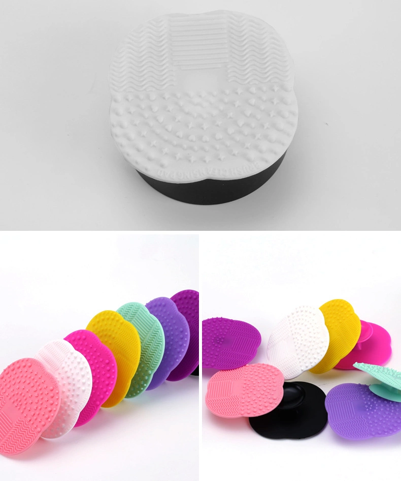 Colorful Makeup Cleaner Brush Cleaning Glove Silicone Cleaning Pad Mat