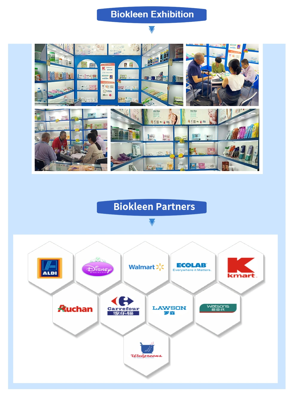 Biokleen Private Label Custom Extra Big 10CT pH Balanced Household Floor Wet Mop Wet Floor Wipes