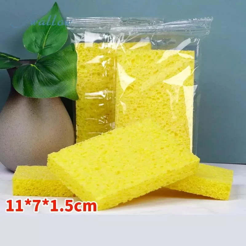 Wipe Tableware with Wood Pulp Cotton Sponge Clean Household Bowl with Wood Pulp Sponge Cloth