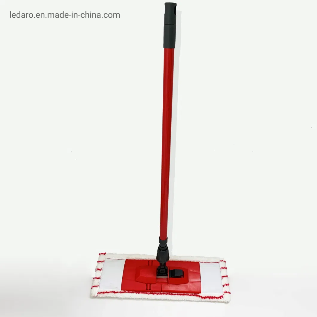 Wholesales Price Flat Mop for Dry Floor Matel Stainless Steel Telescopic Pole Microfiber Refill Washable Pad
