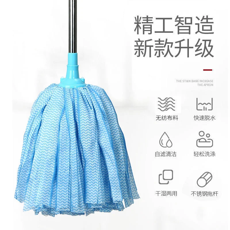 Old Style Wet and Dry Use Round Head Flat Head Traditional Mop