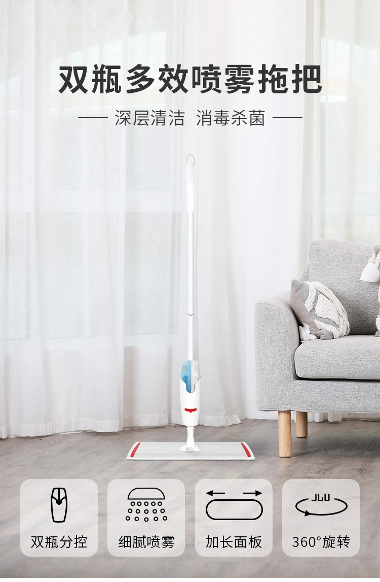 Mops for Floor Cleaning Mops for Floor Cleaning with Washable Reusable Mop Pads Head and Double Bottle Microfiber Wet Dry Dust Spray Mop