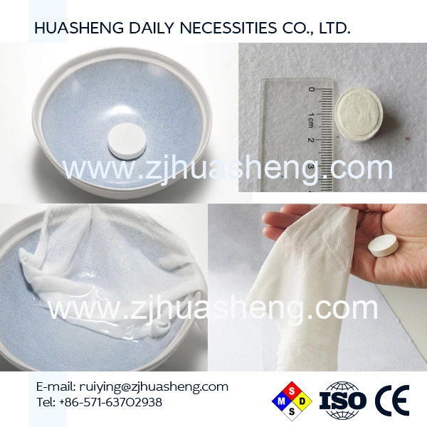 Compressed Wipe, Magic Tissue, Coin Wipe, Non-Woven Cloth