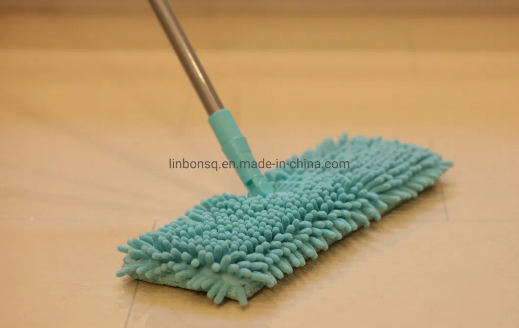 Telescopic Chenille Microfiber Double Sides Flat Mop for Easy Cleaning