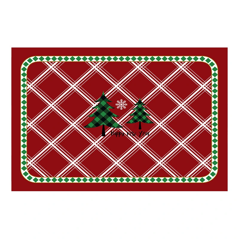 Christmas Decoration Mats Placemat Printed Placemats for Cutlery PVC Dining Eco-Friendly Sublimation Non Slip Nordic Table Mat