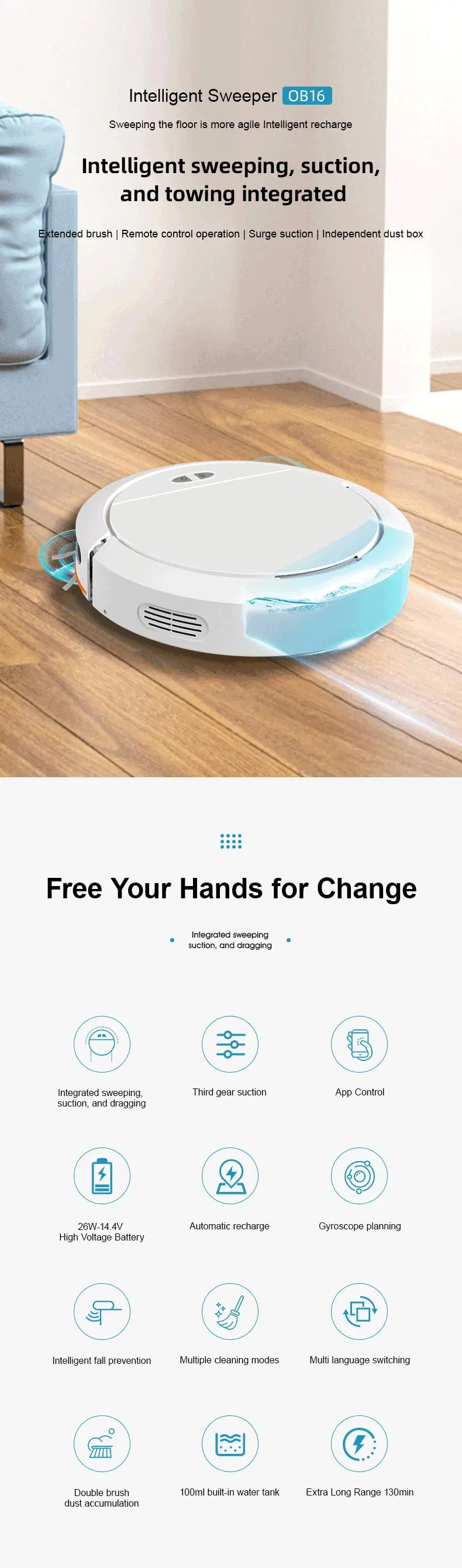 New Automatic Recharge and Regular Cleaning Home Sweeper