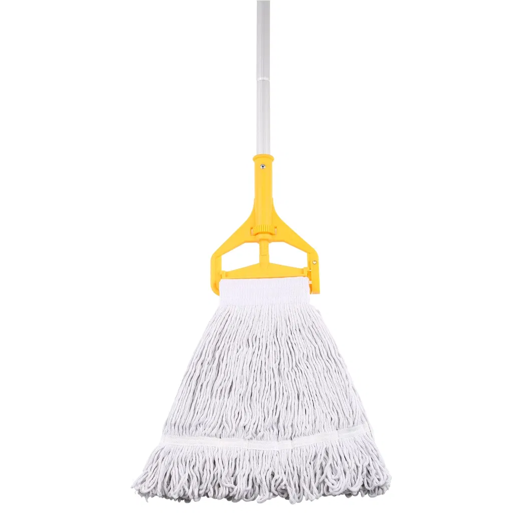 Commercial Industrial Grade Side Clip-on Loop-End String Wet Heavy-Duty Cotton Mop