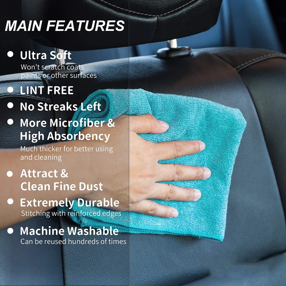 Lint-Free Streak-Free Cleaning Cloths Microfiber Cleaning Cloth Microfiber Towel Microfibercar Towel