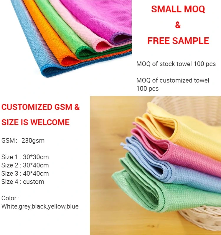 Multi-Purpose Super Absorbent Microfiber Towel Fish Scale Cloth for Cleaning Car Care and Kitchen Wiping Rags