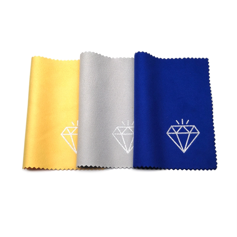 Custom Silver Printing Microfiber Cleaning Wiping Cloth for Jewelry