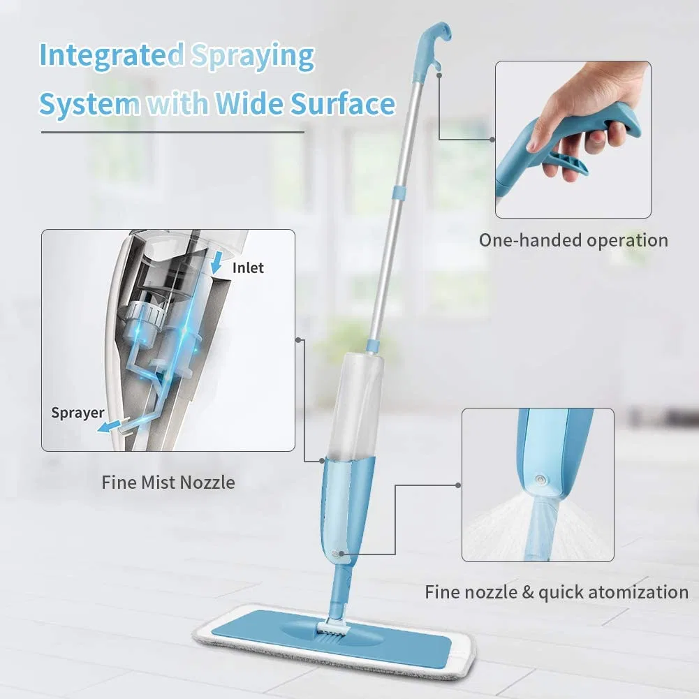 Spray Mop for Floor Cleaning Microfiber Floor Mops Wet Dry Flat Mop
