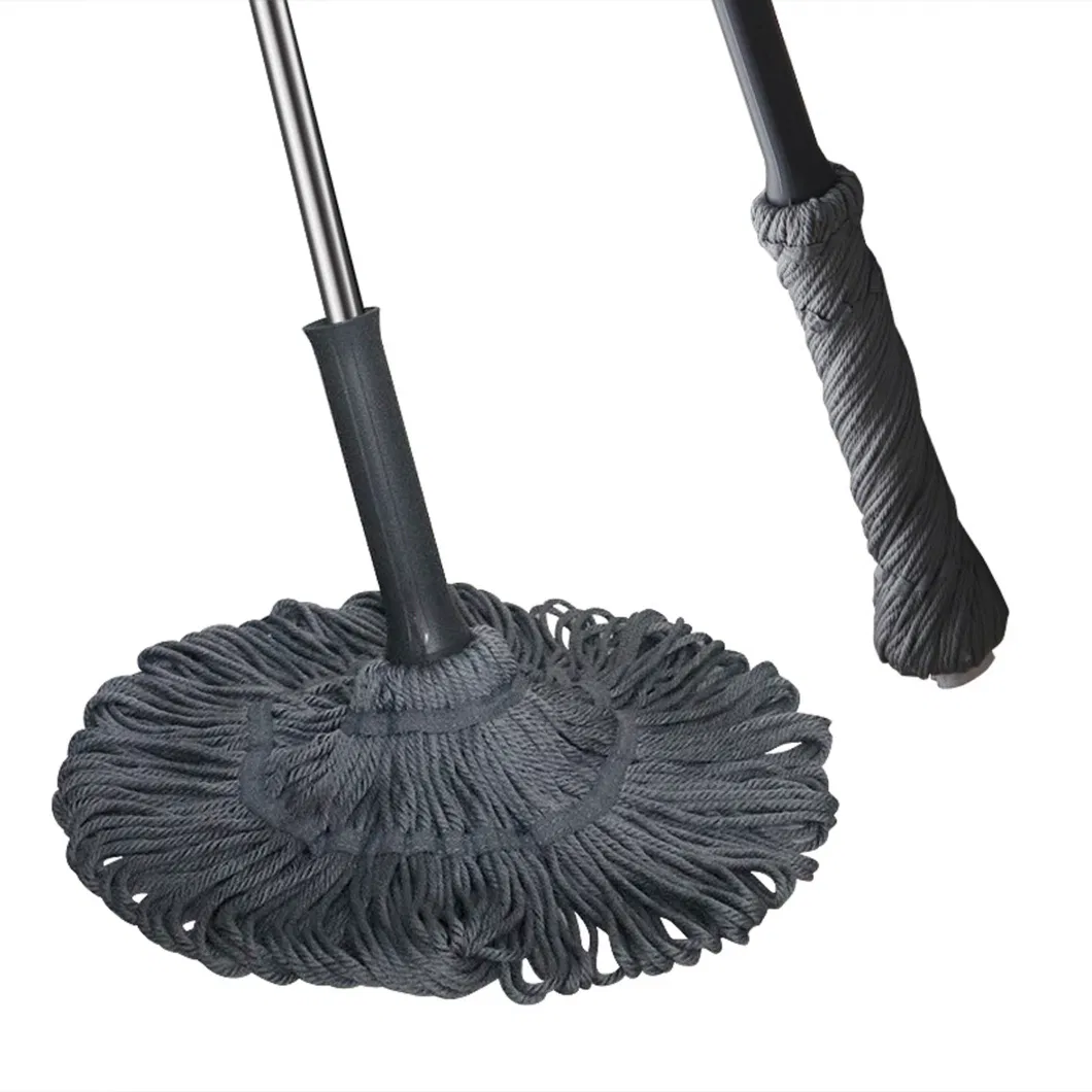 57.5 Inch Long Handle Floor Cleaning Mop with 2 Reusable Heads Easy Wringing Twist Mop