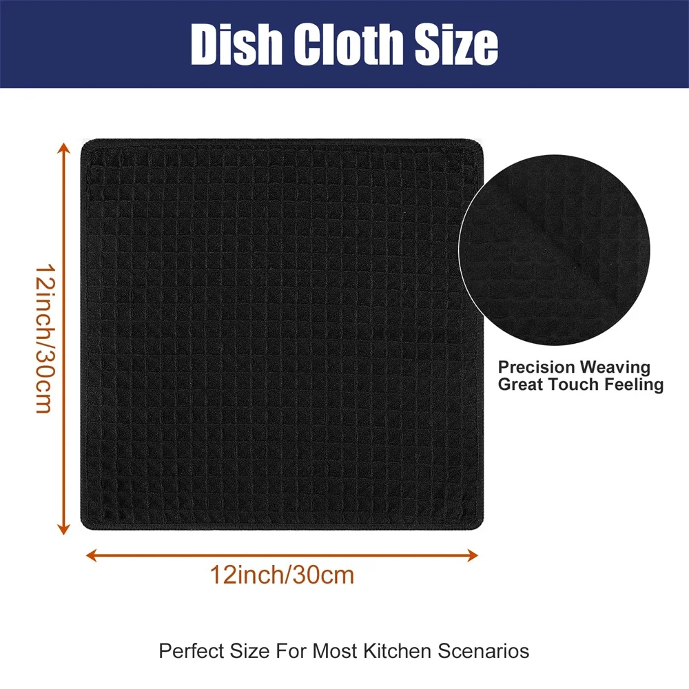 Microfiber Towel Soft Absorbent Dishcloth Kitchen Dish Rag Breathable Face Wash Towel Household Cleaning Cloth Wash Cloth