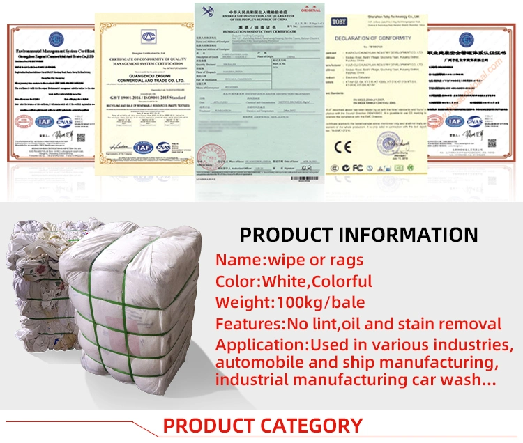 Industrial Cleaning Second Hand Colorful Hotel Used Bed Sheets Cotton Rags Used Hotel Sheeting Rags Cotton Bed Sheet Rags Industrial and Marine Wiper Rags