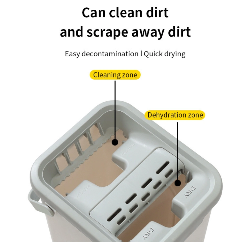 Reusable Microfiber Flat Mop with Bucket Pads Ci23769