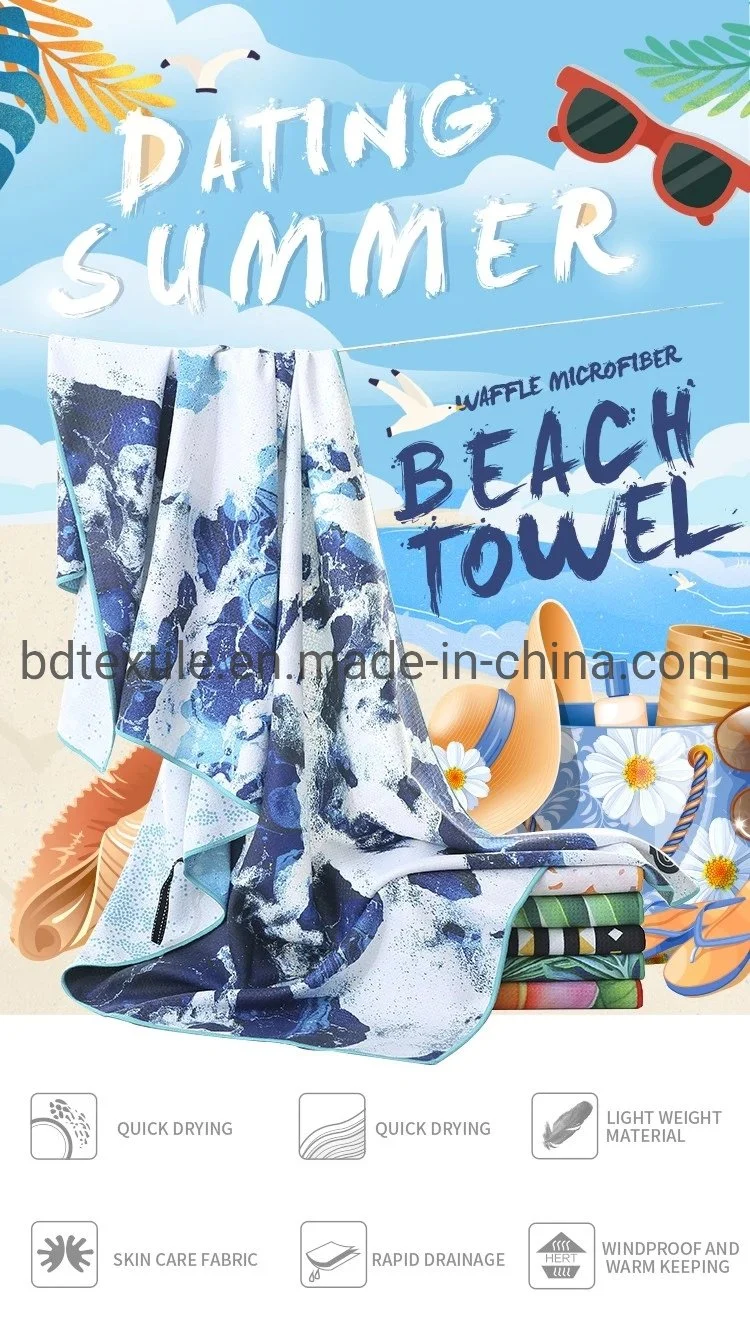 Microfibre Flag Beach Towel Super Soft Quick-Dry Sports Microfiber Towels Summer Bath Towels