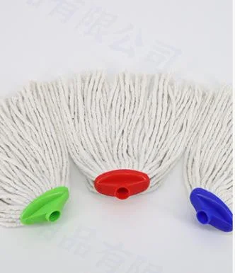 Cotton Yarn Mop Head Round Head Mop Narrow Width Plastic Head