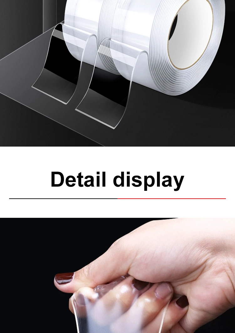 Double Sided Nano Tape Heavy Duty Multipurpose Removable Mounting Gel Strip Adhesive Grip Strong Sticky Wall Tape