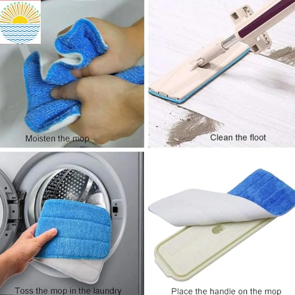 18&quot; 13&quot; 24&quot;Foam Microfiber Wet Mop Pad Economy Microfiber Standard Looped Pile Wet/Dry Pads