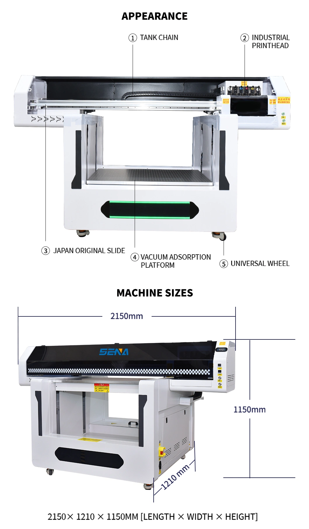 Sn-9060 Large Format Vacuum Suction Platform, Equipped with Epson/Ricoh Ink Jet Head, Large Capacity Ink Cartridge Printing Height Drop 50cm