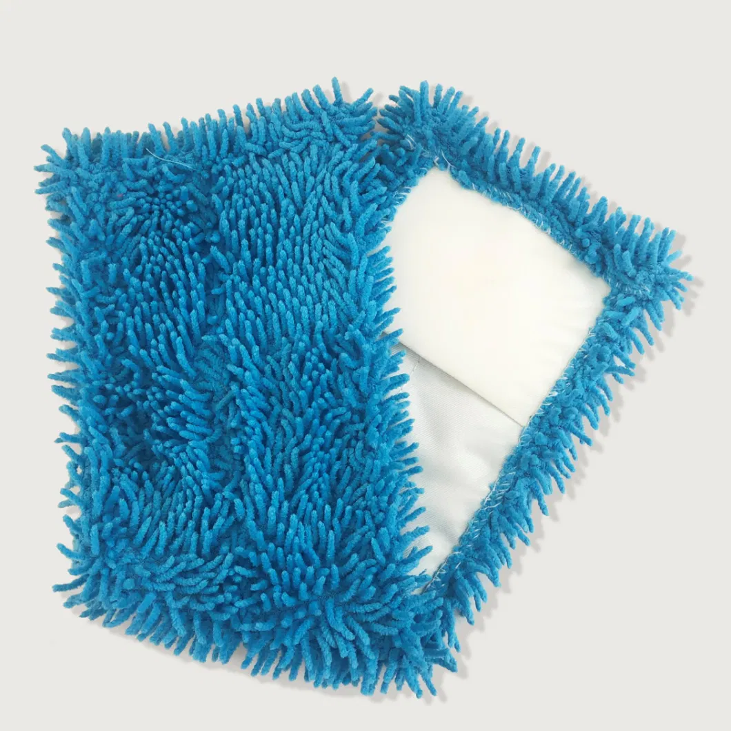 Factory Pirce Clean Washable Cloth Pad for Weft Knitting Chenille Mop Refill with Polyester Matrial for Flat Mop Head Replacement