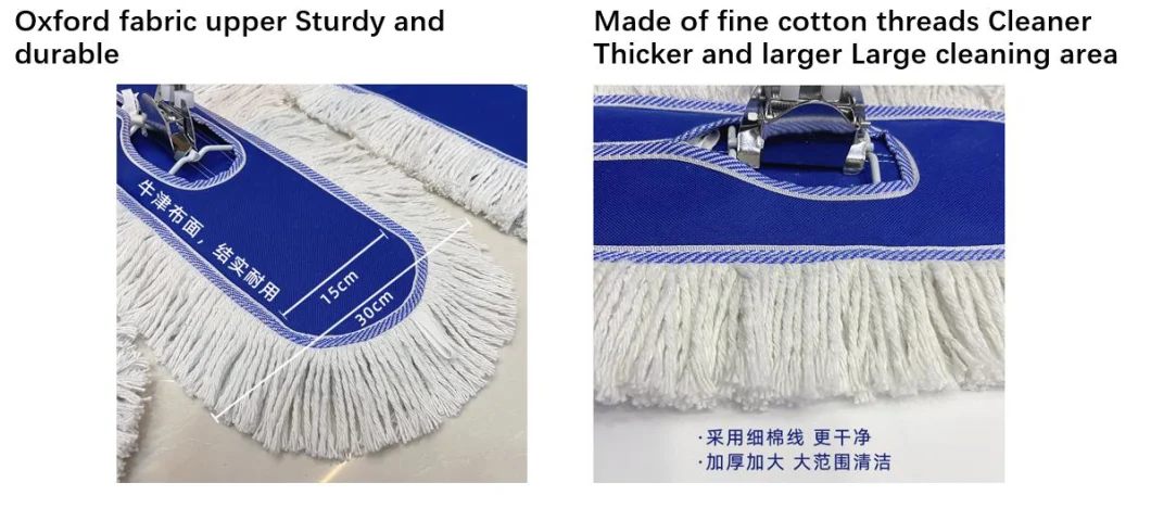 Heavy Duty Commercial Floor Cotton Mop with Loop-End Head Used for Hospital Airport Hotel