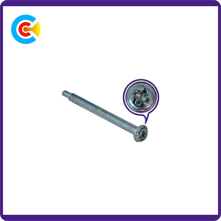 DIN/ANSI/BS/JIS Carbon-Steel/Stainless-Steel Hand Twist Non-Standard Cross Plate Head Screw