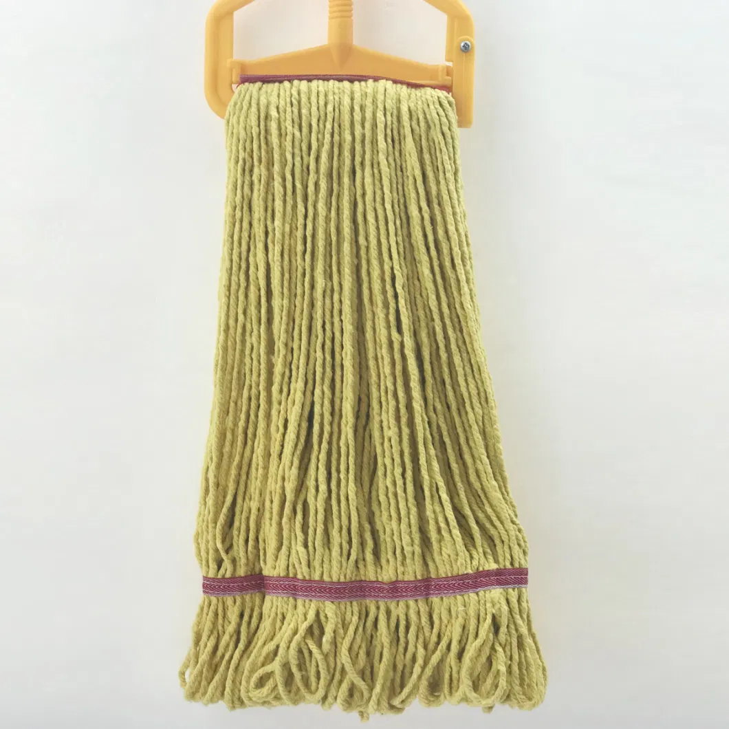 Heavy Duty Wet Cotton Mop Commercial Industrial Grade Jaw Clamp Floor Cleaning Loop Ended