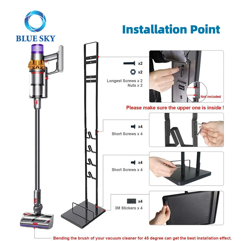 Vacuum Stand Freestanding Stable Metal Storage Bracket Stand Holder Fit for Dysons V6 V7 V8 V10 V11 V12 V15 Vacuum Cleaner