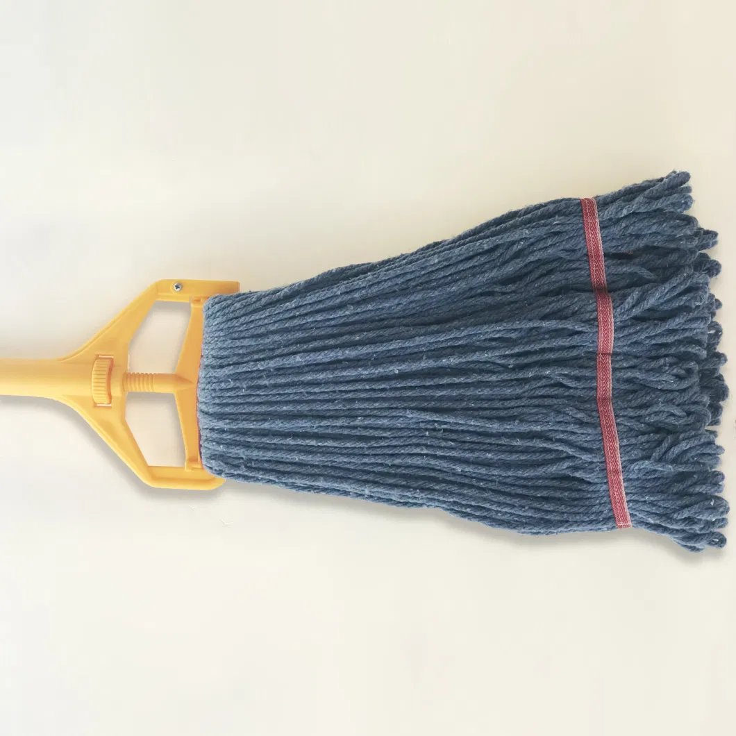 Heavy Duty Wet Cotton Mop Commercial Industrial Grade Jaw Clamp Floor Cleaning Loop Ended