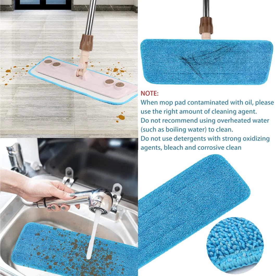 Microfiber Spray Mop Replacement Heads for Wet/Dry Mops Flat